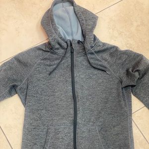 Nike grey zip up hoodie size small